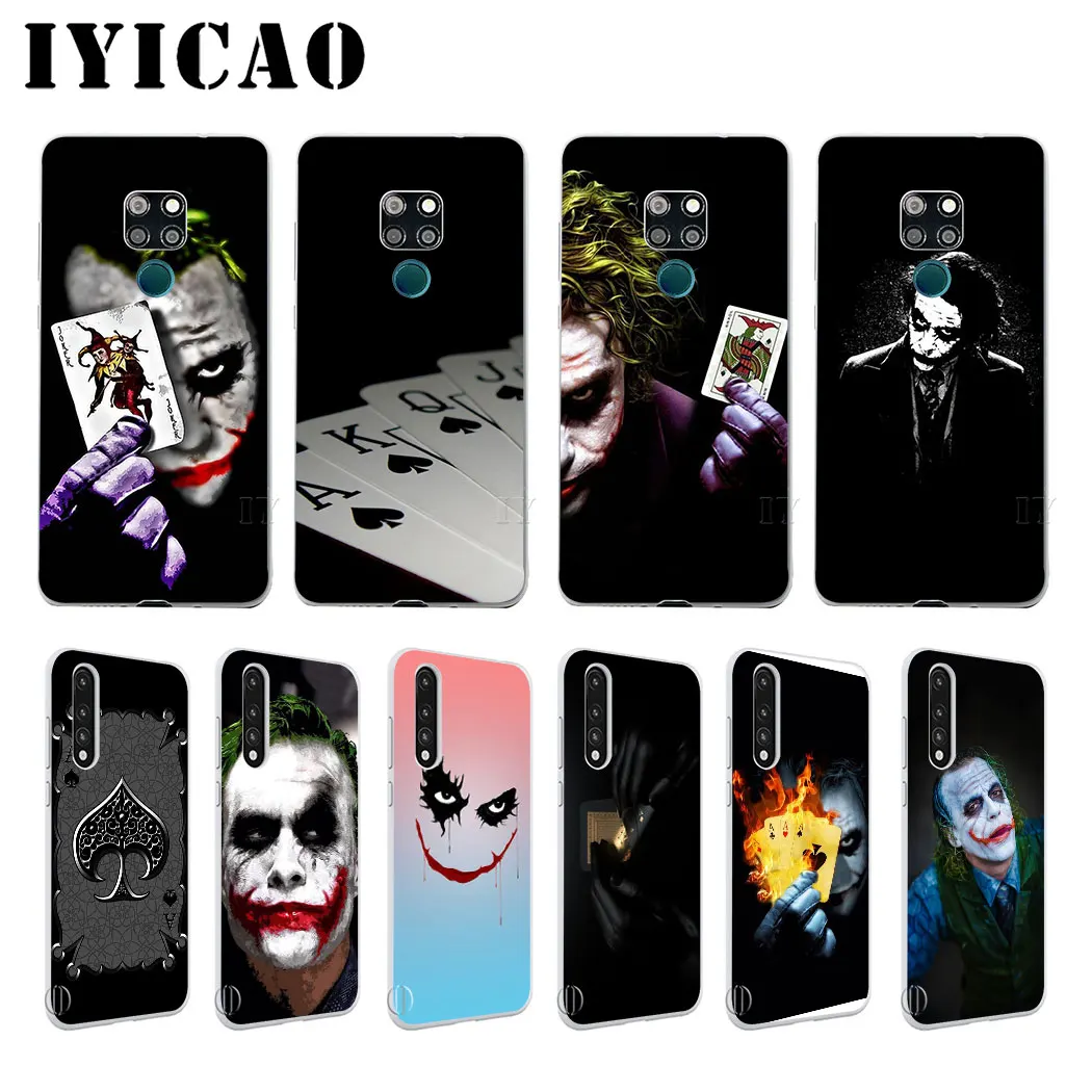 IYICAO Poker joker Новинка для Huawei Mate 20 10 30 Lite Pro Y9 2019 Y7 Y6 Prime 2018 2017 чехол