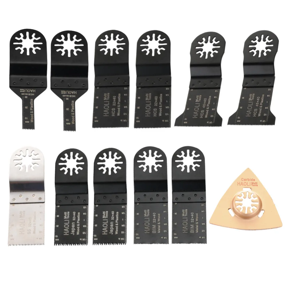 

12 pcs/kit oscillating multi tool saw blades accessories for renovator power tool as Fein multimaster,Dremel