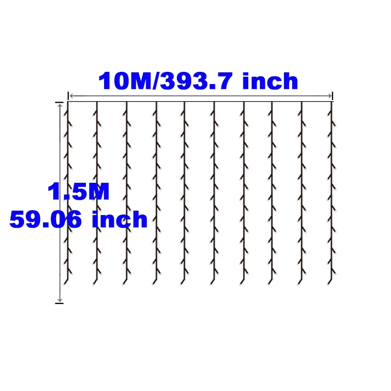 4X3/8X3/10x3 м светодиодный фонарь для занавесок, гирлянда, рождественские украшения для дома, вечерние, новогодние, Свадебные огни, праздничное освещение для помещений - Испускаемый цвет: V