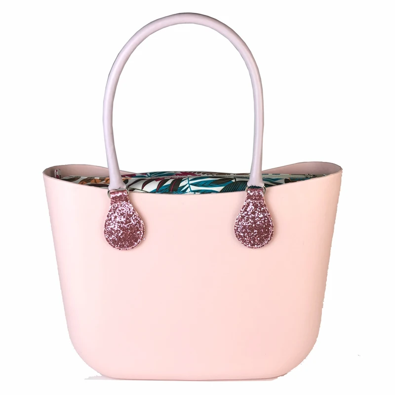 Классический Размер EVA сумка для тела с водонепроницаемой вставкой внутренний карман ручки из силиконовой резины Женская Obag O сумка стильная сумка - Цвет: Light Pink