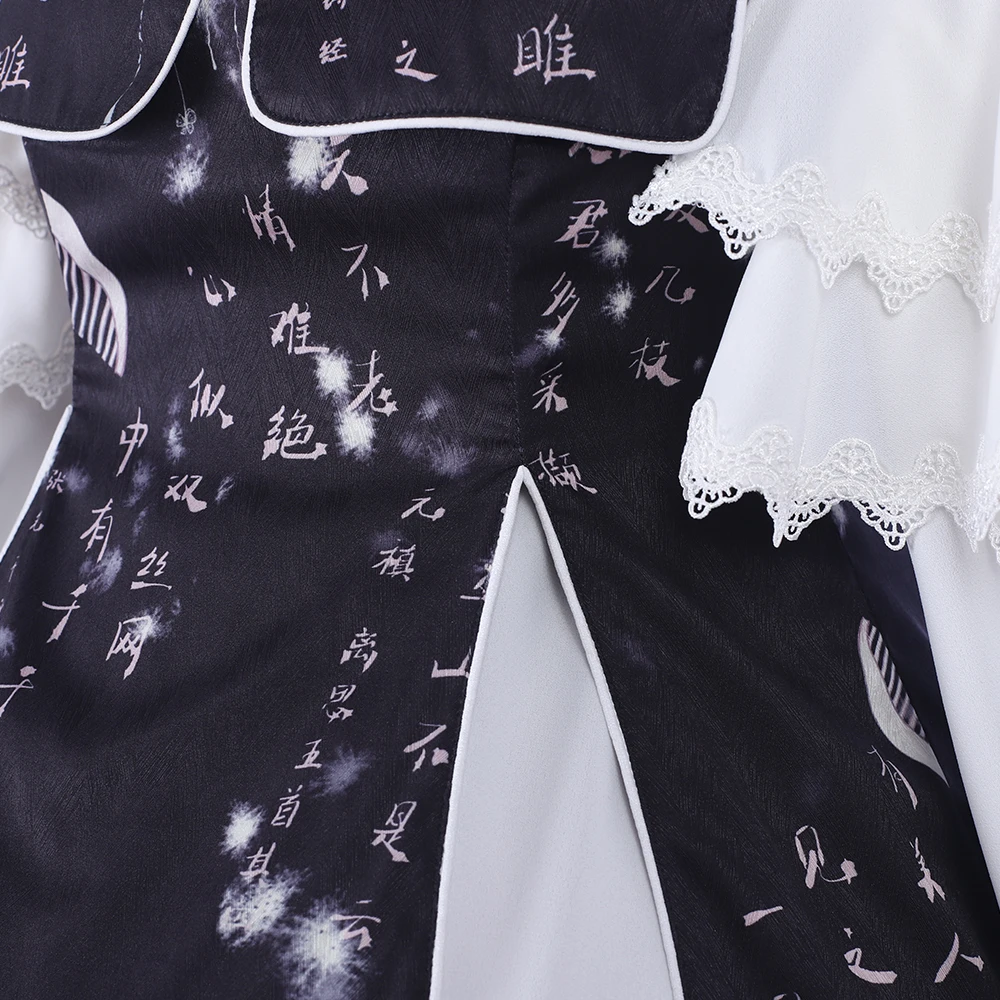 Китайский стиль Лолита древний стиль Хан элемент Ретро темно-черный костюм ханьфу
