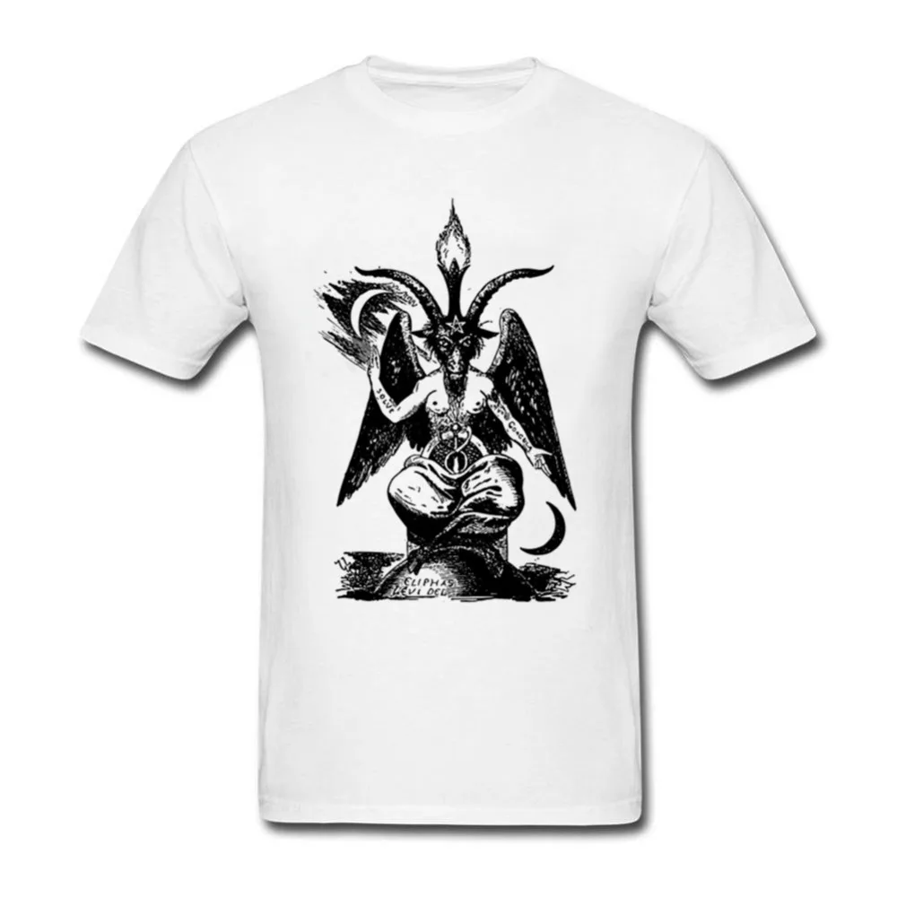 Nuevo estilo fresco satánico cabra Baphomet Cartoon camiseta hombres algodón manga corta Camiseta impresa marca Top Camisetas Masculina Nuevo estilo fresco satánico cabra Baphomet Cartoon camiseta hombres algodón manga corta Camiseta impresa marca Top Camisetas Masculina