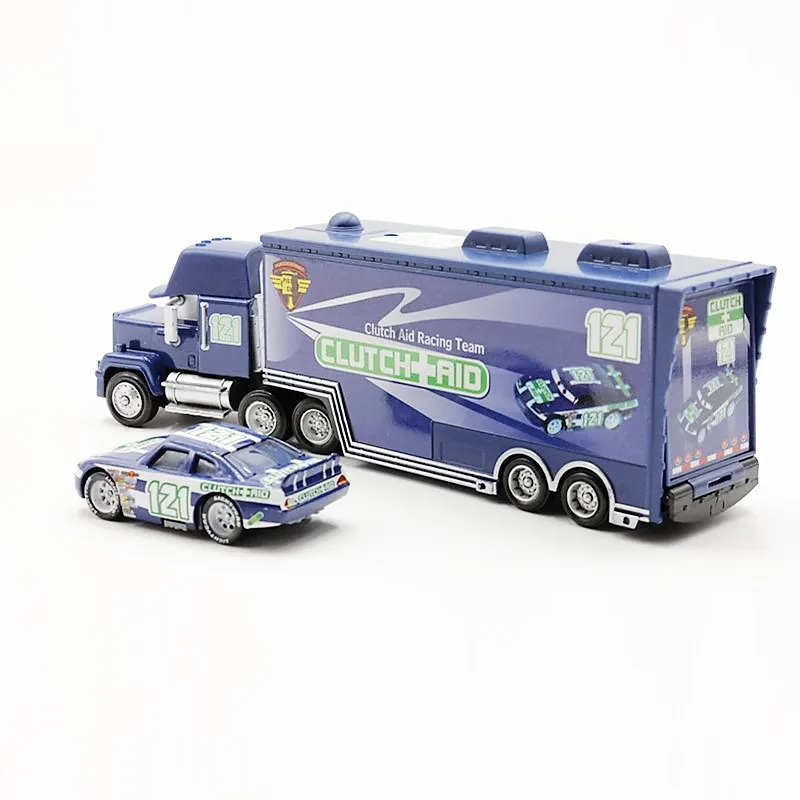 Disney Pixar Cars No.121 Mack Truck + маленький автомобильный клатч металлическая Игрушечная