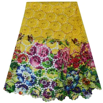 

Free shipping! Embroidery designs polyester high quality african cord lace/New arrival Beaded lace fabric nigerian laces70521B
