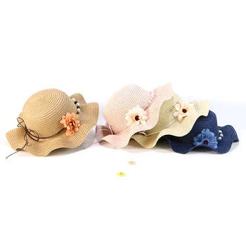 

Hot 1Pc Baby Hat Baby Boys Girls Fashion Children Kids Sun Hat Girl Summer Floral Design Beach Straw Hats Flat Cap