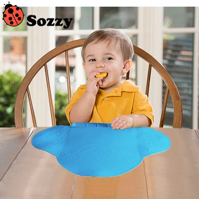 Sozzy Baby Table Mat Coton Antibiosis Waterproof Tableware Silicone Pad