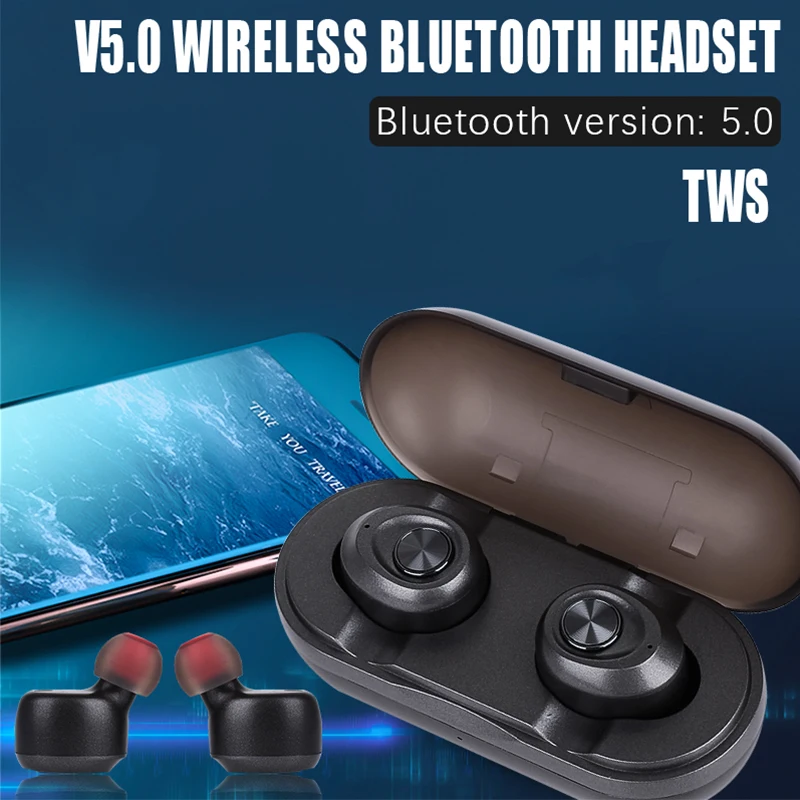 

Waterproof Wireless Bluetooth 5.0 Earphones Noise Reduction Portable for Smartphone wireless bluetooth headset