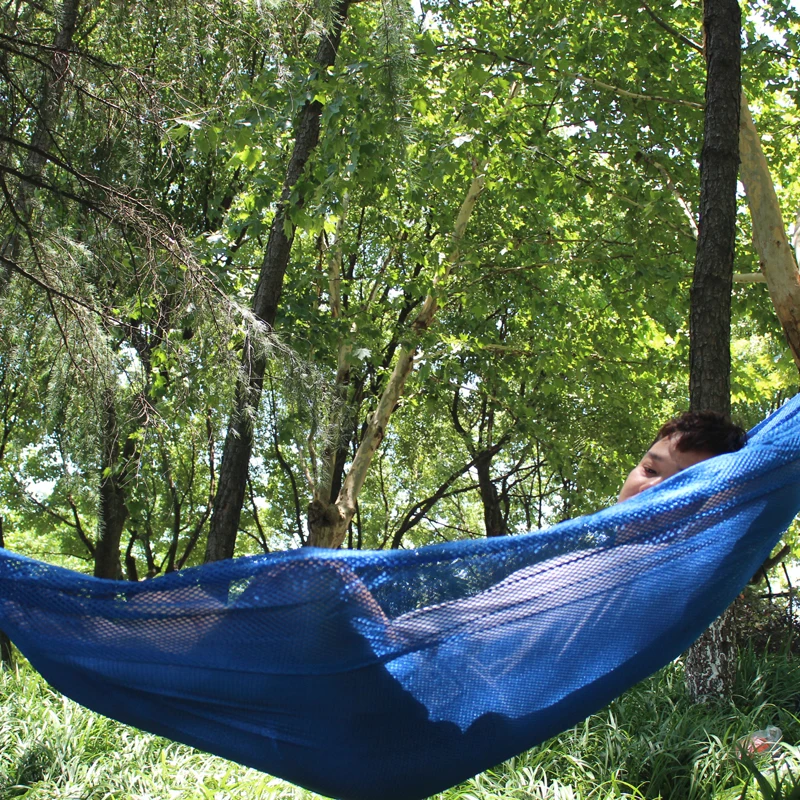 SAMIBULUO Rope Swing Hammock Summer Breathable Mesh Hammock with Tree Hanging Straps Rope for Camping Travel Beach