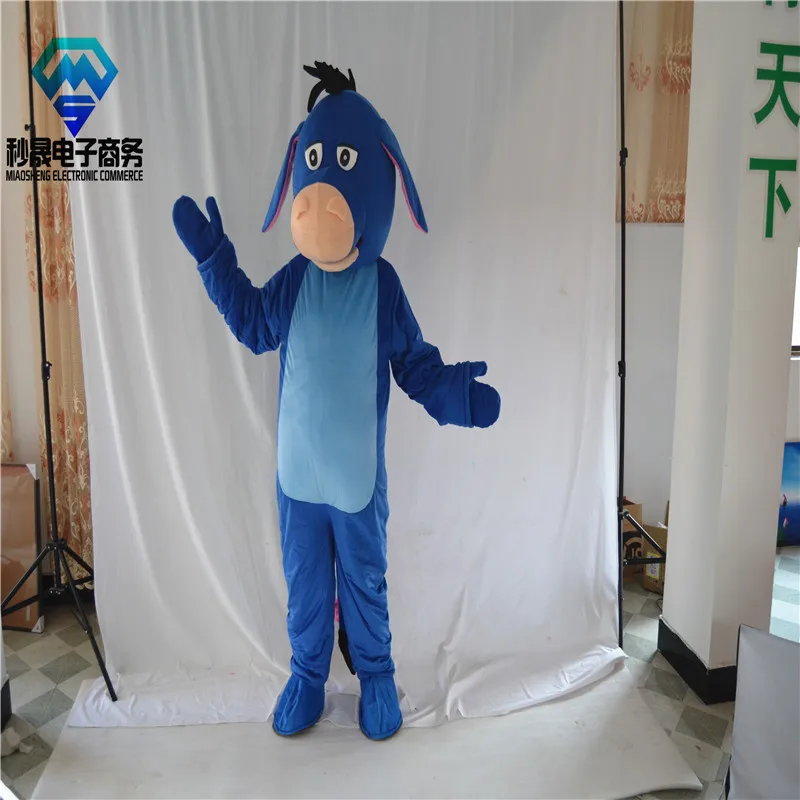 Прямая продажа с фабрики костюм для взрослых Размер Eeyore Ослик талисман голубое