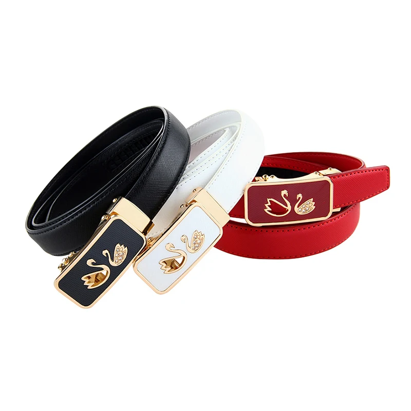 

Hot sale women belt genuine leather wide automatic women waist belt real leather with eco-friendly leather 135cm plus size