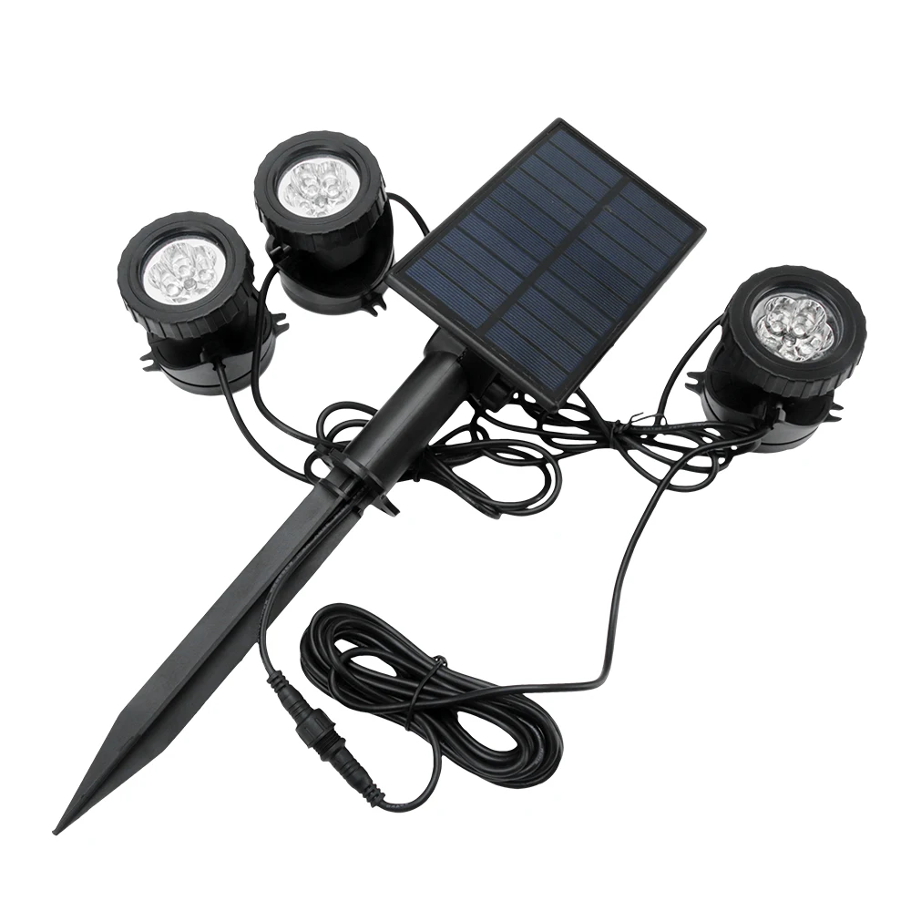 BORUiT 6 RGB светодиодов солнечные лампы 3 Ландшафтный прожектор подводный бассейн пруд проекционный свет Открытый Сад Освещение