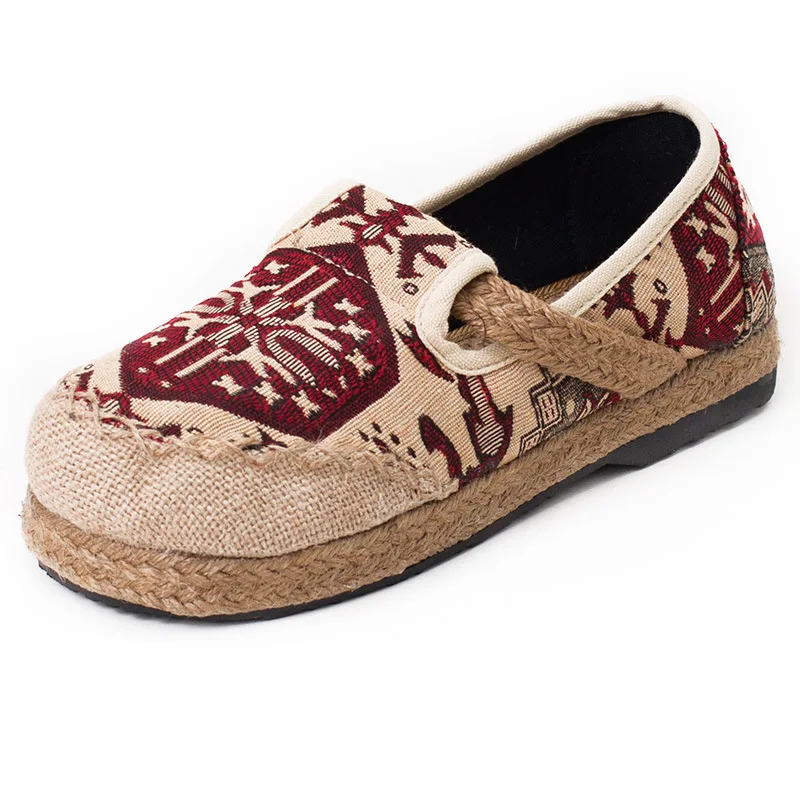 SONDR/Женская обувь большие размеры Винтажная с вышивкой zapatos de mujer на плоской