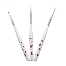 Комплект из 3 предметов с принтом в горошек щетка для искусства ногтя костюм ручки инструменты для маникюра