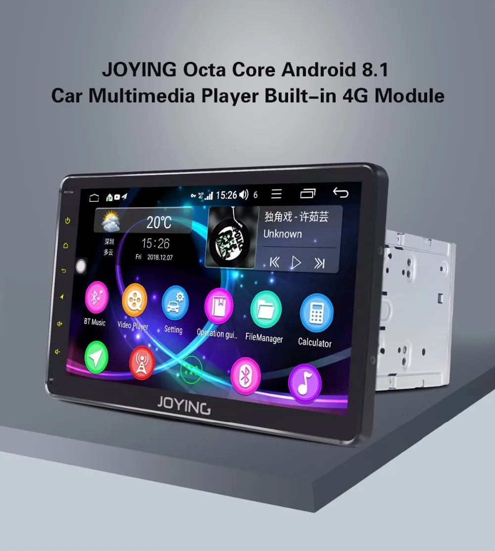 Perfect JOYING Android 8.1 2 Din Car Radio 10.1" GPS Car Stereo 4+64GB Universal 4G SPDIF Coaxial Head Unit Zlink WiFi USB DSP DVR Camer 0