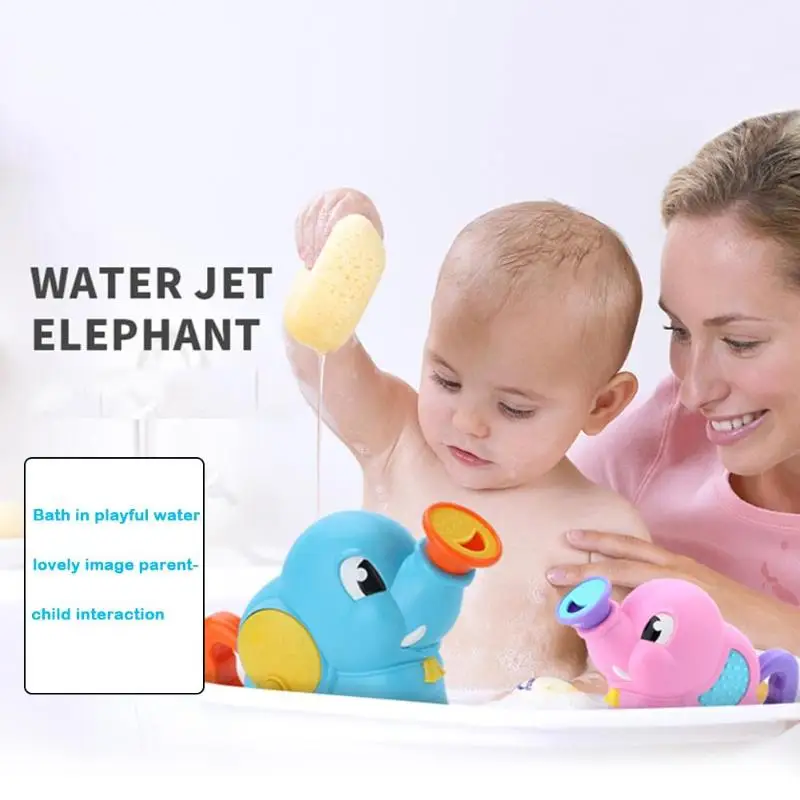 Детские Игрушки для ванны мультяшный Слон детский Забавный ABS плавающий спрей водяная Ванна игрушки Пластиковые Слон Игрушки для ванны милый мультфильм детский душ