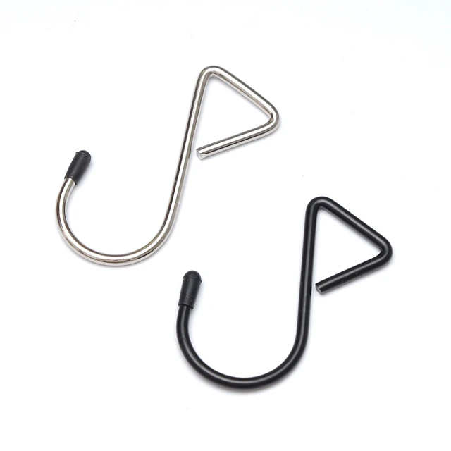 Silver Triangle Straps S Hooks Metal Plating Black Hanger Hook DIY Making  Materials