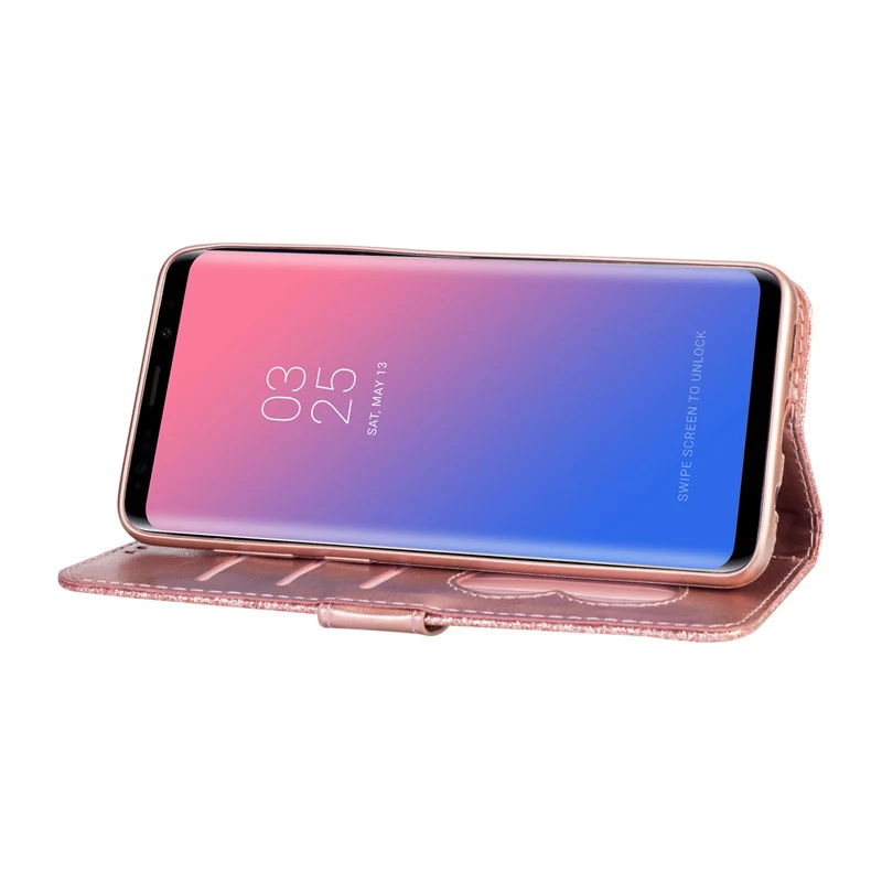 Роскошный кожаный силиконовый чехол-книжка для samsung Galaxy S9 S8 Plus S7 S6 Edge samsung Note 8 9 J4 J6 A5 A6 Plus