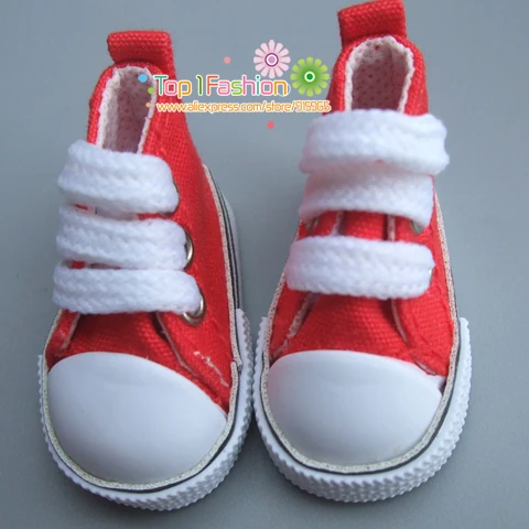 Одна пара разные цвета 5 см парусиновые туфли для кукол BJD модные мини игрушки