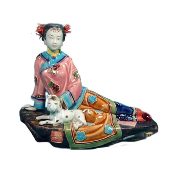

Antique Statue of Chinese Lady Figure Collectibles Porcelain Crafts Figurine as Christmas Gifts Vintage Home Decor Sculpture