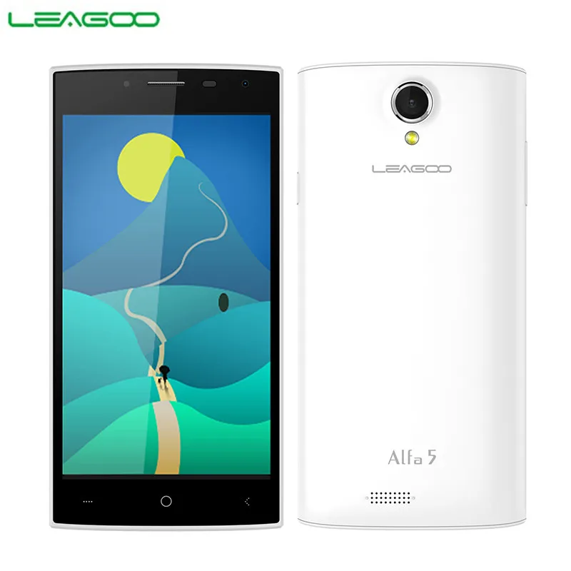 LEAGOO Alfa 5 Mobile Phone 5.0"HD Android Quad Core WCDMA 3G Smartphone