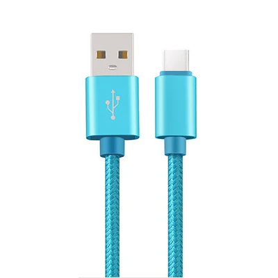 USB кабель с нейлоновой оплеткой USB кабель для зарядки и синхронизации данных Шнур для iPhone Xs/Max/XR/iPhone X/8/8 Plus/7/7 Plus/6 S/6 S Plus/SE/iPad/iPod touch Nano - Цвет: Синий