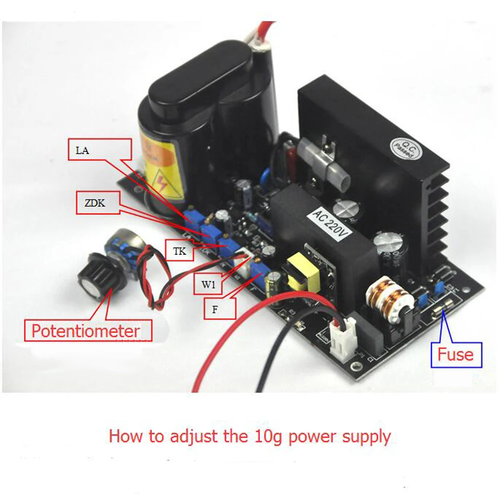 80 Вт блок питания для 10 г Высокая Коронная разрядка озона генератор с потенциометром 2 шт./лот выход: 6кВ/12 кГц