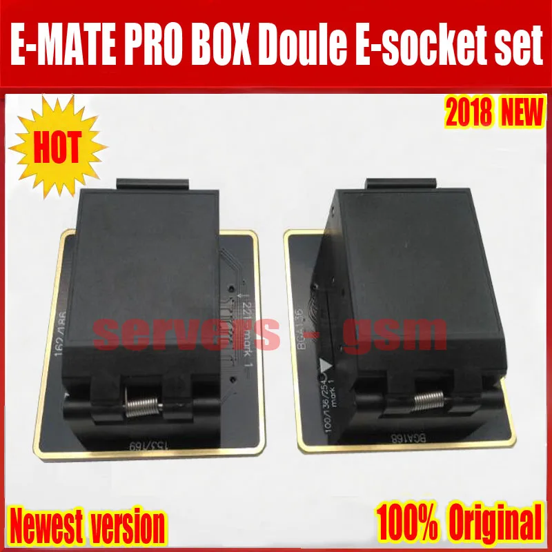 2019New E-MATE коробка памяти на носителе EMMC doule E-розетка Поддержка BGA100 136 168 153 169 162 186 221 529 254 для легкий JTAG плюс UFI коробка Ri