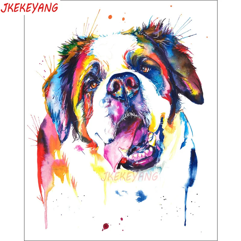 

5D DIY square/round Diamond Painting Watercolor saint bernard dog Cross Stitch Diamond Embroidery Pattern Rhinestone J1480