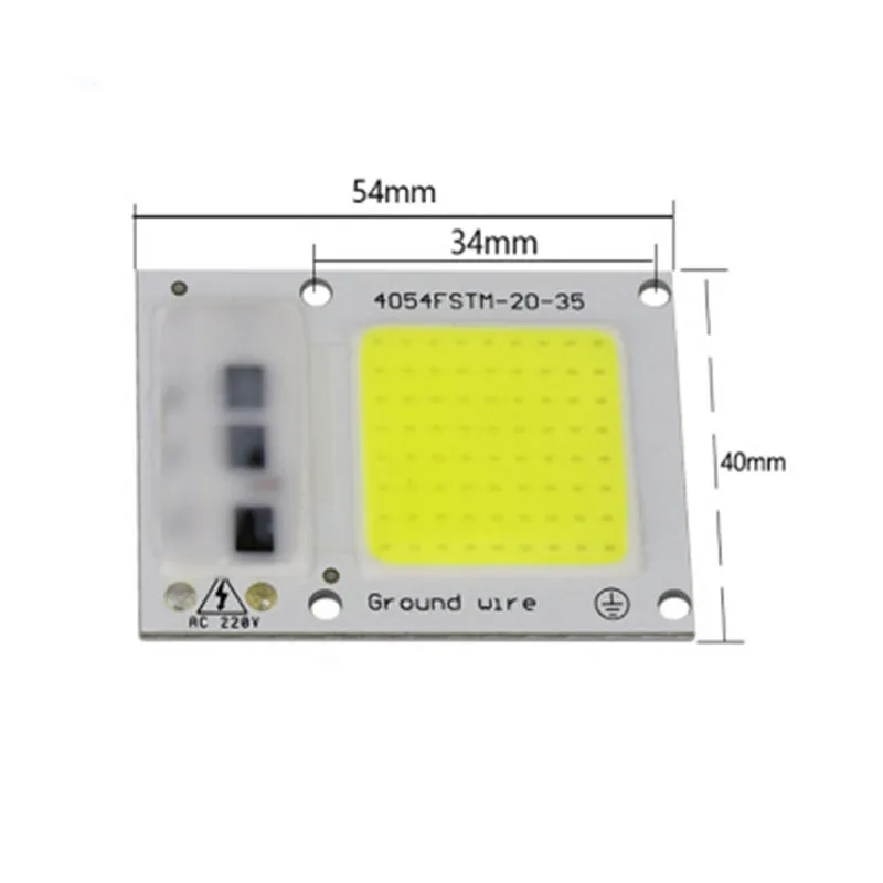 220V Светодиодный прожектор светильник 100W 300 Вт 60 Вт 80 Вт отражатель светодиодный прожектор светильник Водонепроницаемый IP66 Точечный светильник наружное настенное освещение теплый холодный белый - Испускаемый цвет: 20W COB chip