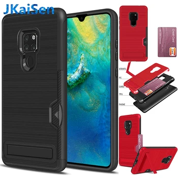 

For Huawei Mate 20 Pro Wallet Case Card Slot Holder Cover Dual Layer Heavy Duty Protective Card Cover Coque Fundas