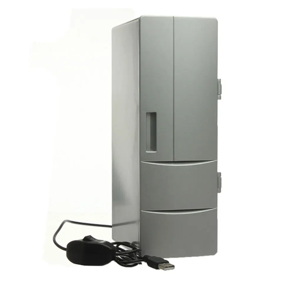 Vehemo мини USB кулер теплый холодильник Настольный охлаждающий холодильник напиток белый
