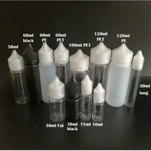 

50pcs/lot, 60ml Gorilla unicorn Plastic Dropper Bottle with Childproof Caps Clear Eye Dropper Bottle For E liquid