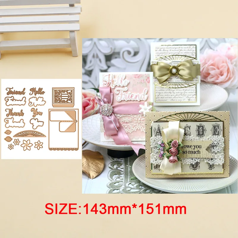 

Greeting card set Metal Cutting Dies Craft Album Dies Scrapbooking New 2019 Dies Cut Embossing Stencils Paper Cards DIY Making