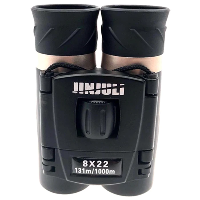 Jinjuli 8X22 تليسكوب مزود بمنظار ثنائي دقيقة تصميم المحمولة عالية الوضوح مجهر مع التركيز عجلة للمشي التخييم