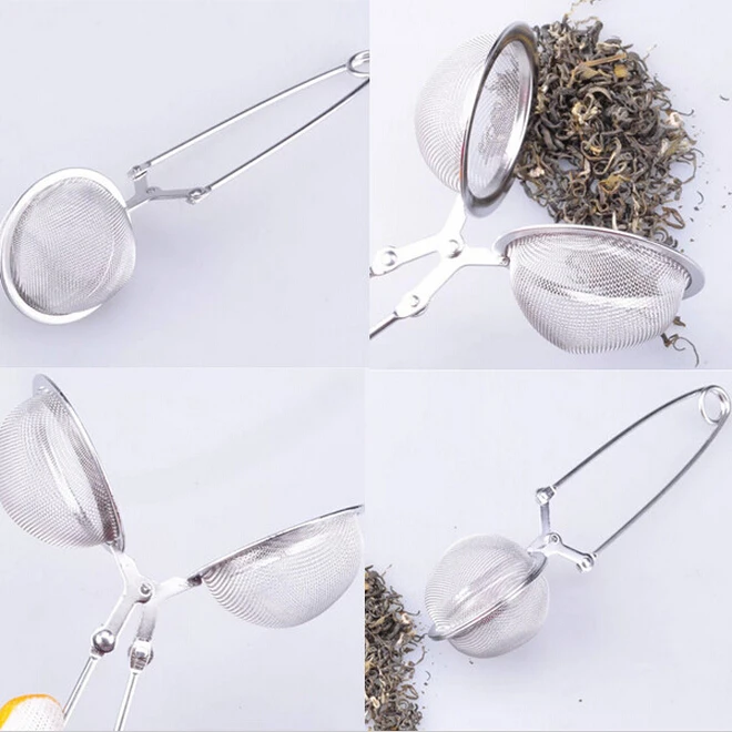 Loose Spring Spoon Tea Mesh Ball Infuser Filter Teaspoon Squeeze