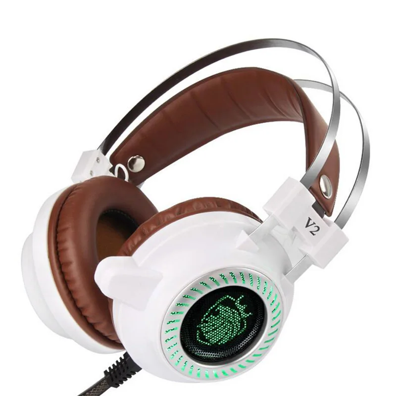 USB Gadget Laptop Peripherals V2 Pro Game Gaming Headset 3 5mm LED Stereo PC Headphone Speakers Microphone Stereo Bass LED Light