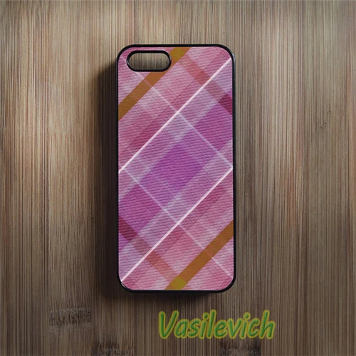 Pink font b Tartan b font phone case cover for samsung galaxy s3 s4 s5 s6