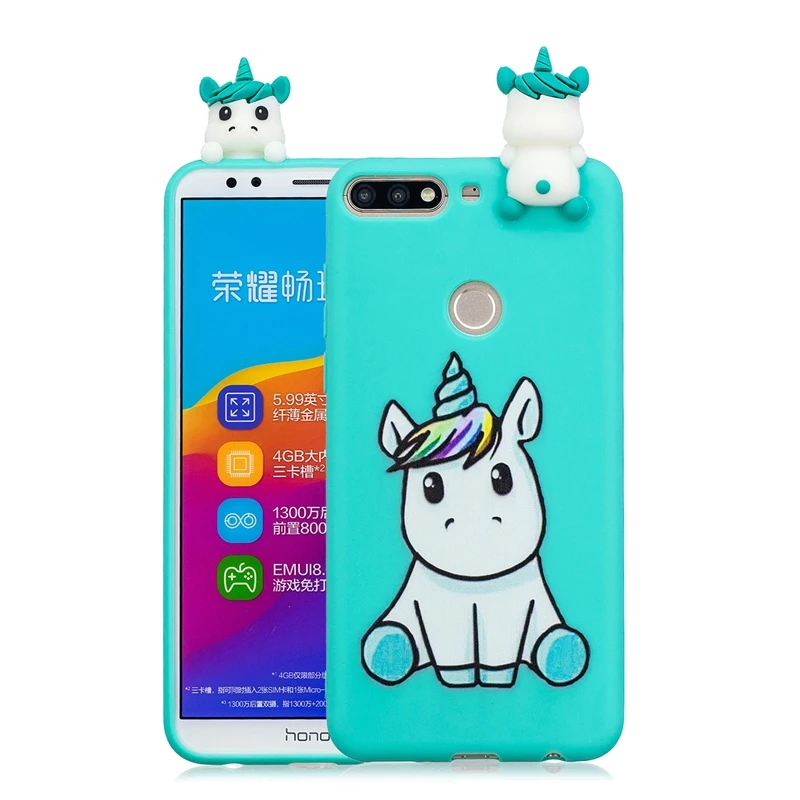 Honor 7C чехол для Huawei Honor 7A Pro мультяшный 3D панда Единорог собака силиконовый чехол pouzdro na Huawei Honor 7A 7C Pro Чехол - Цвет: 9