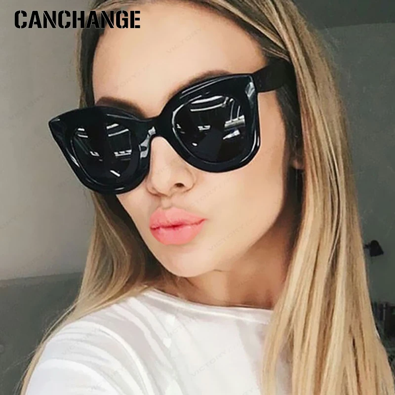 

CANCHANGE 2019 Fashion Design Cat Eye Sunglasses Women Sexy Ladies Sun Glasses Vintage Eyewear Female Full Frame UV400 oculos