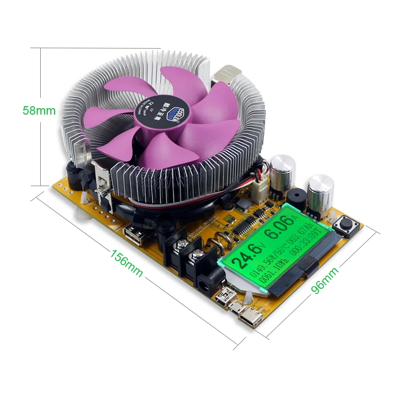 US $29.00 150w Digital Battery Capacity Tester Voltmeter Adjustable Constant Current Electronic Load Charger Usb Ameter Meter Indicator