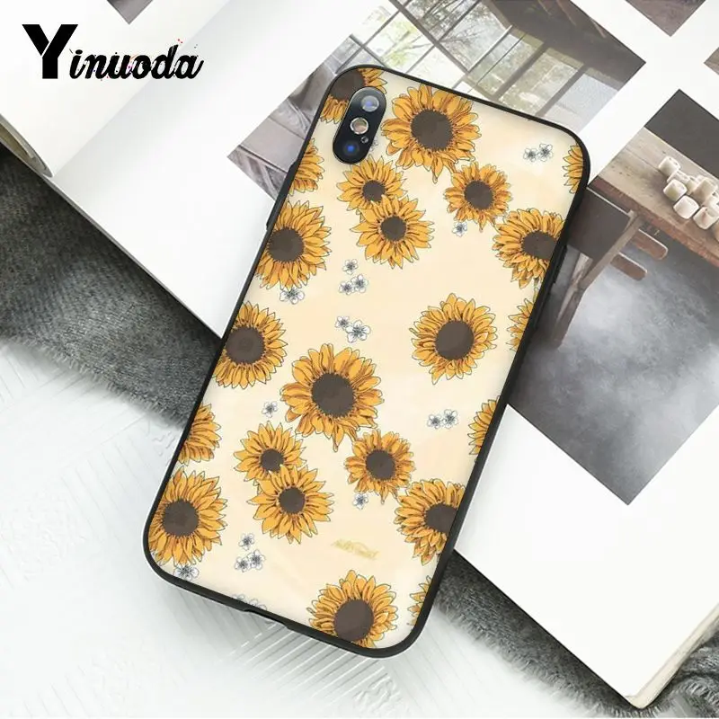 Чехол для телефона с желтым подсолнухом iphone 12 11 Pro Max 8 7 6 6S Plus 5 5S SE XR X XS MAX