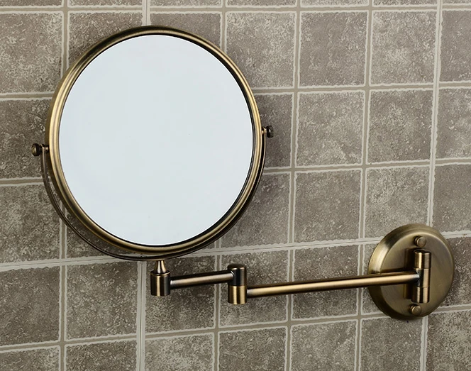 Vidric зеркала для ванной 8 дюймов круглые 2 лица 3 x увеличительные зеркала для ванной комнаты складное зеркало для макияжа Латунное бронзовое настенное зеркало