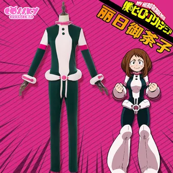 

[STOCK] 2018 Anime Boku no Hero Academia OCHACO URARAKA Battle Unifrom Cosplay costume Full Set For Christmas Free Shipping New.