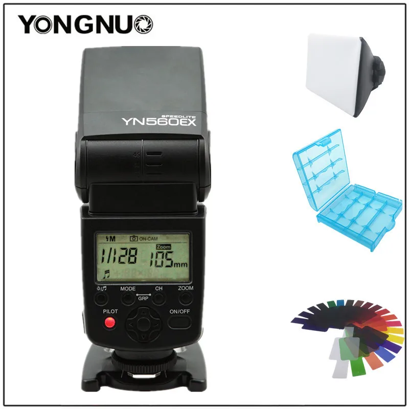 Yongnuo YN 560EX YN560EX Беспроводная фотовспышка для Canon Nikon 1000D 600D 550D D5000 D3100 D70 D60 400D 350D|speedlight