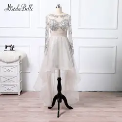 Modabelle Vestidos De Graduacion короткое спереди и длинное сзади серебряные Sequin Пром платья Vestidos коктель Mujer 2018 вечерние платья