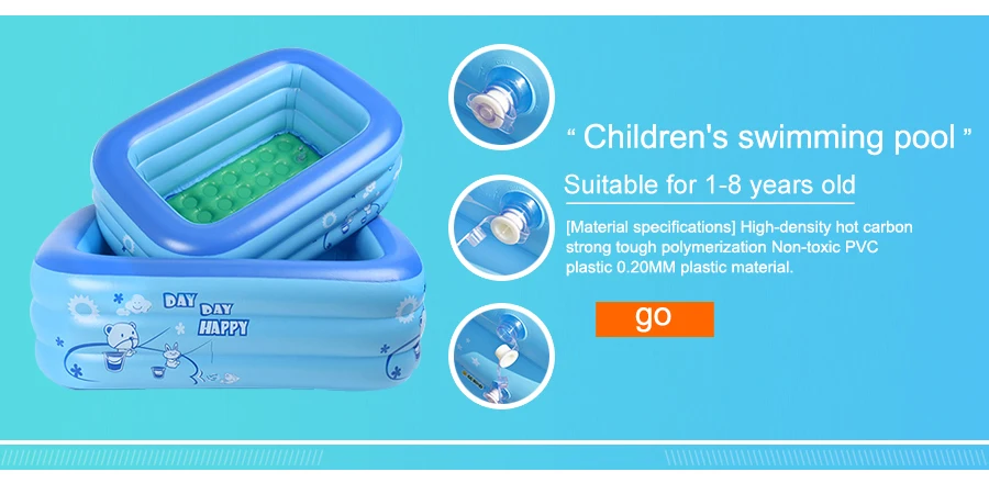 Plástica da Piscina das Crianças da Parte Inflável da Isolação da Banheira da Piscina do Jogo das Crianças Piscina Inflável Retangular Inferior 8 High Quality Mamãe e Bebê