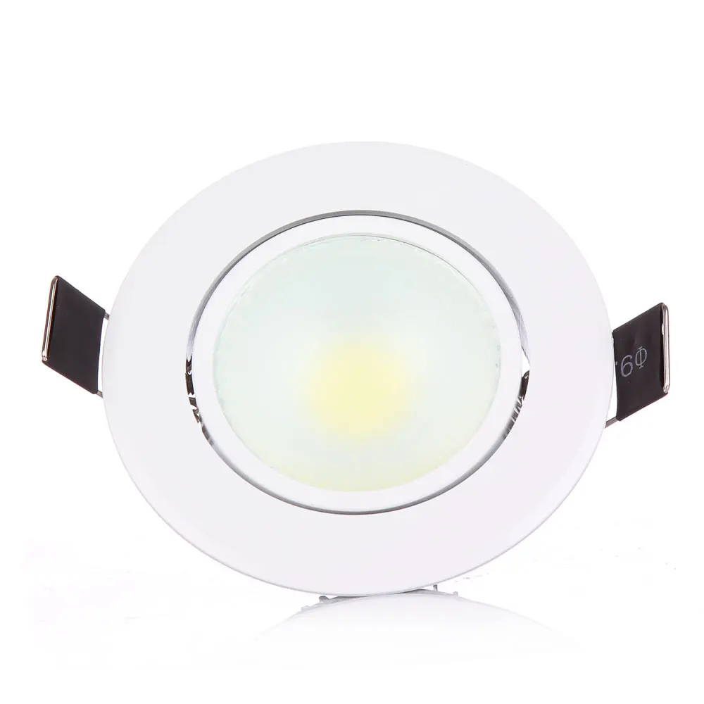 Led COB даунлайт с регулируемой яркостью AC110V/220 V 9 Вт 12 Вт 15 Вт поторлочные лампы Освещение в помещении со светодиодным драйвером светодиодные точечные светильники белый корпус