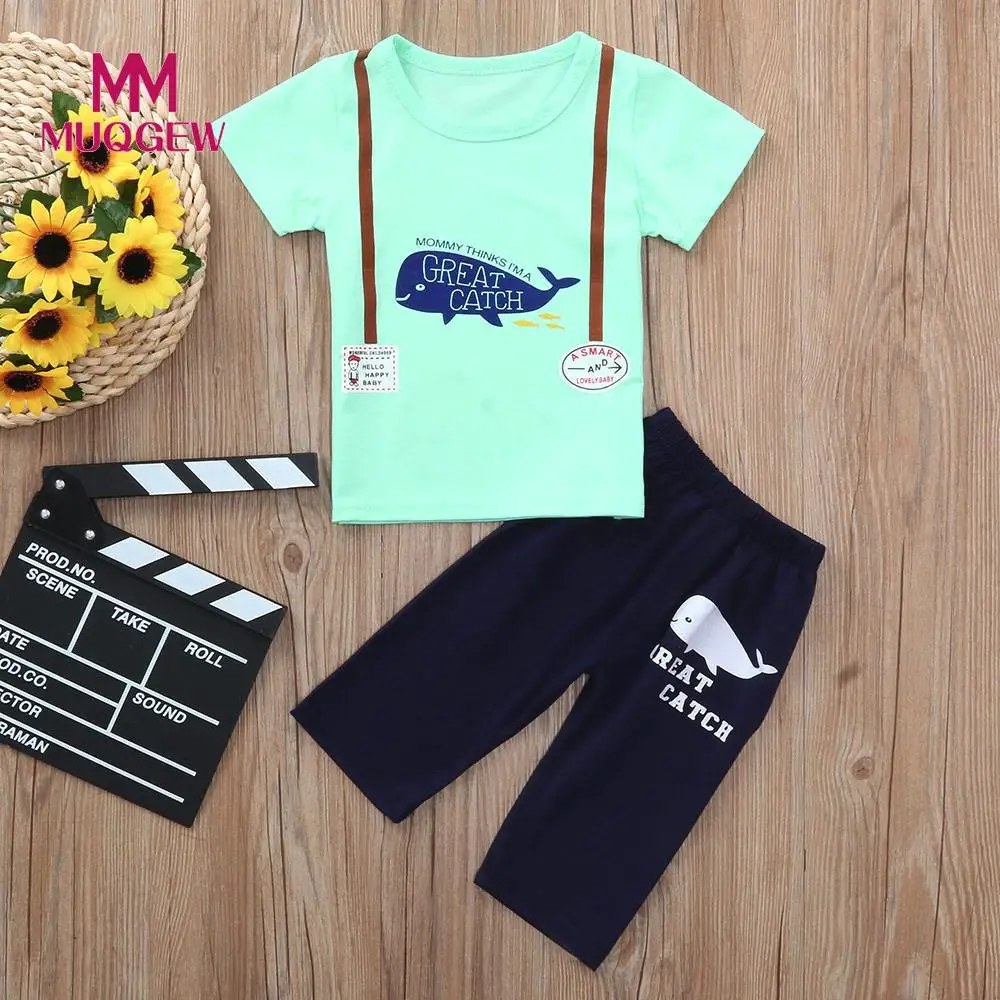 Boys/&Girls Fashionable Casual Confortable Summer Clothing Sets 18M-4T