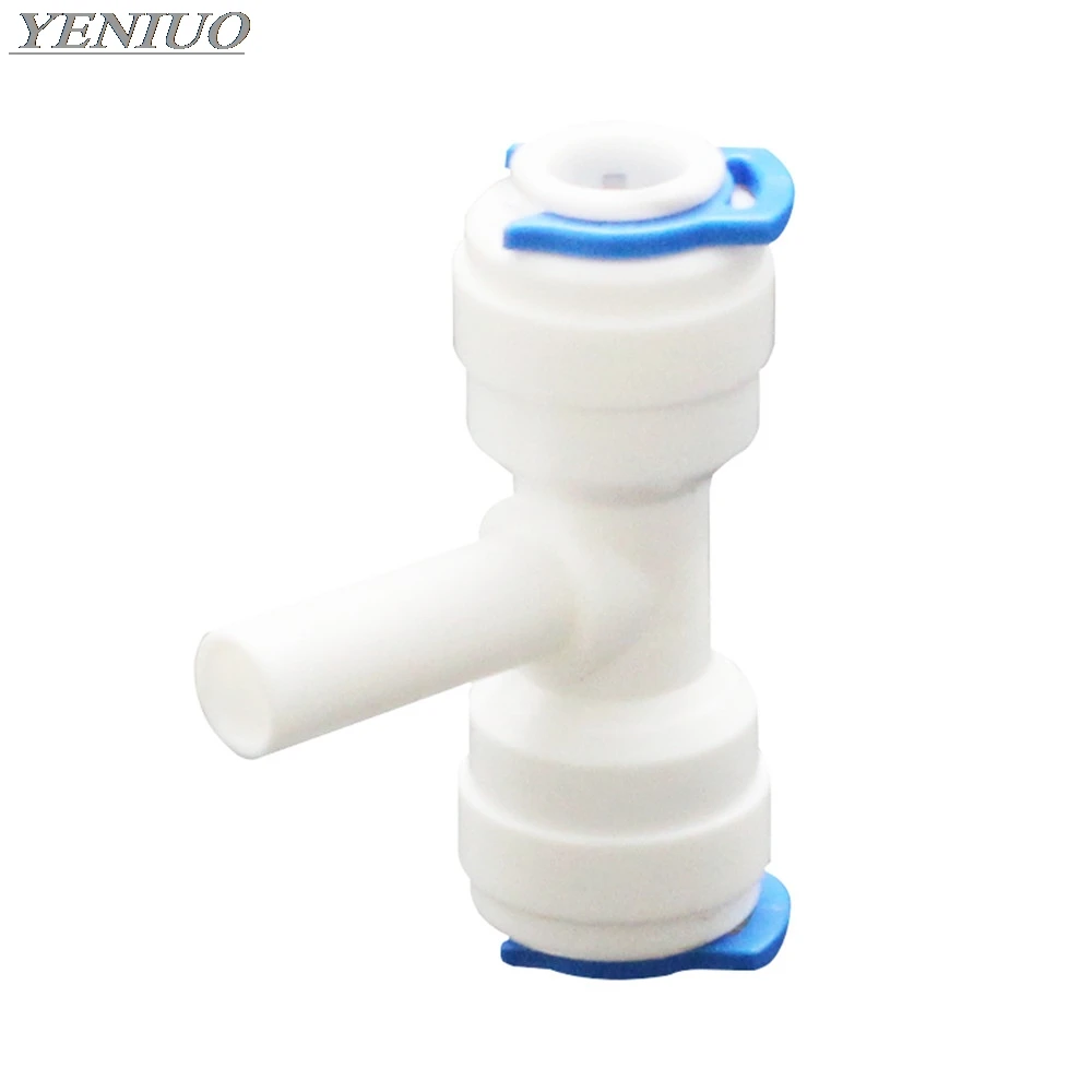 

Reverse Osmosis Aquarium System Coupling T Shape Tee 1/4" 3/8"OD Hose To 1/4" Pipe RO Water Plastic Pipe Fitting Quick Connector