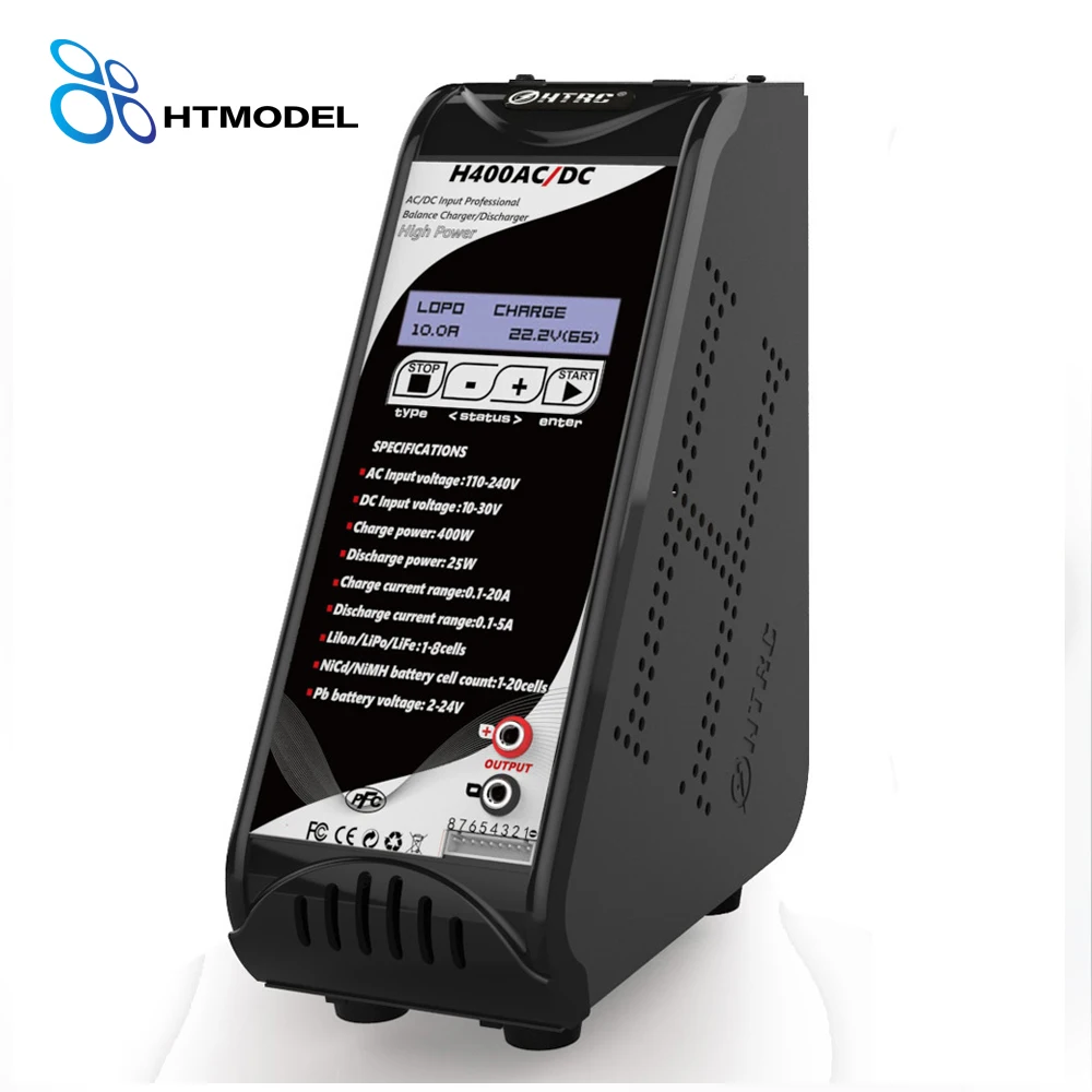 

HTRC H400 AC/DC 400W 20A AC/DC Vertical Battery Balance Charger Discharger For 1-8s Lilon/LiPo/LiFe LiHV 1-20s NiMH/NiCd Battery